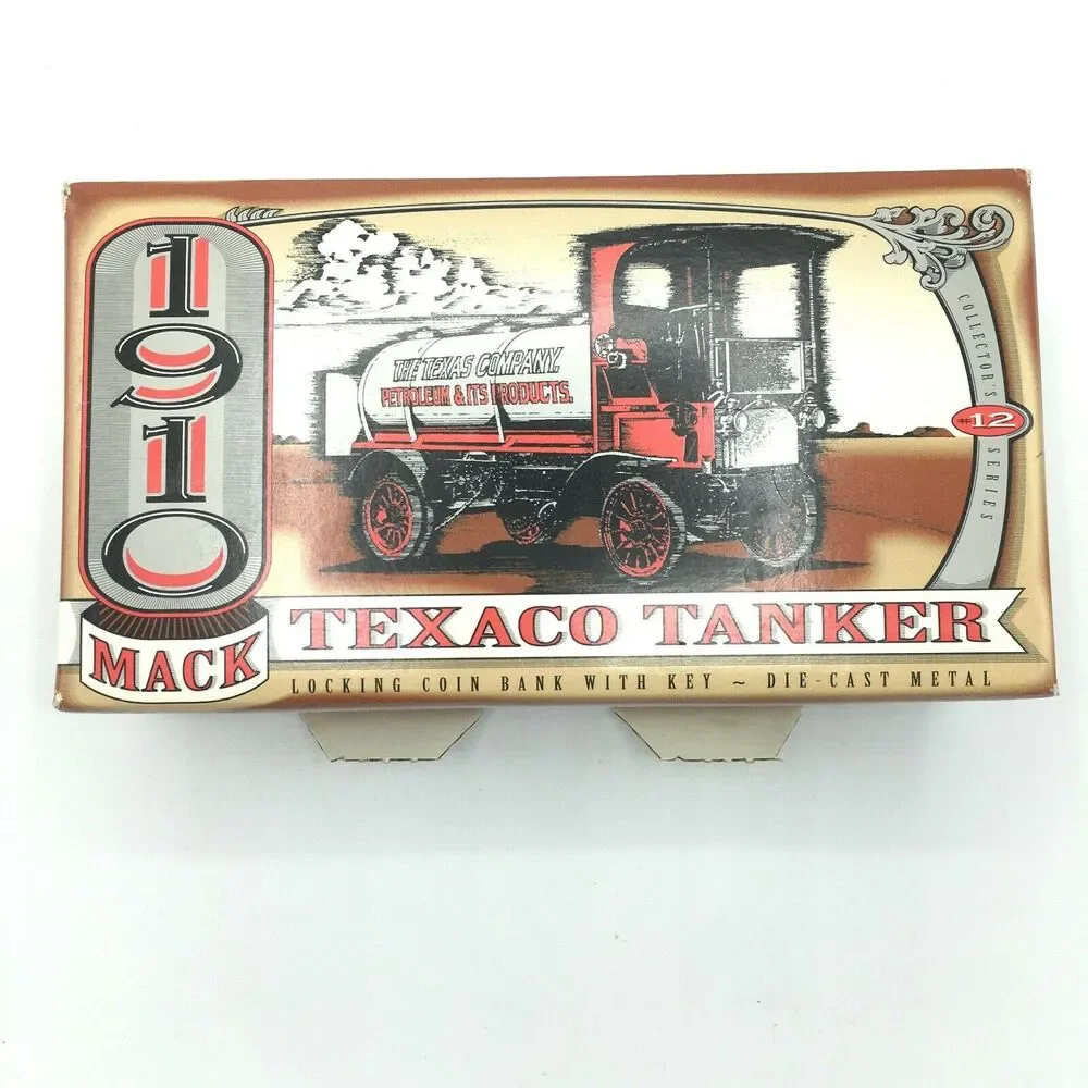 NEW Texaco 1910 Mack Tanker Truck Die Cast Bank VTG 1995 Collector's Series 12